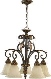 Quorum - 6457-5-44 - Five Light Chandelier - Rio Salado - Toasted Sienna|Mystic Silver