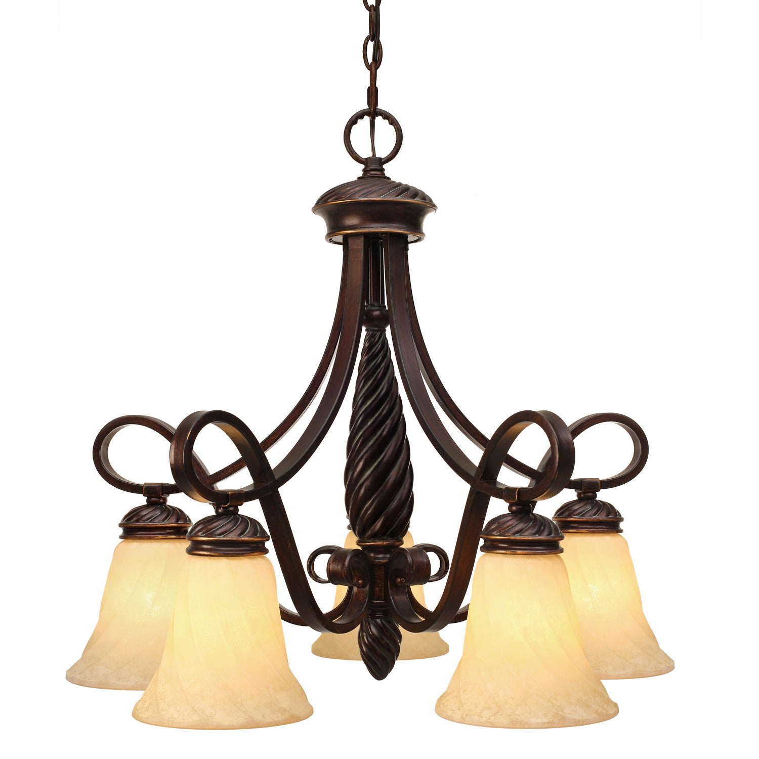 Golden - 8106-D5 CDB - Five Light Chandelier - Torbellino - Cordoban Bronze