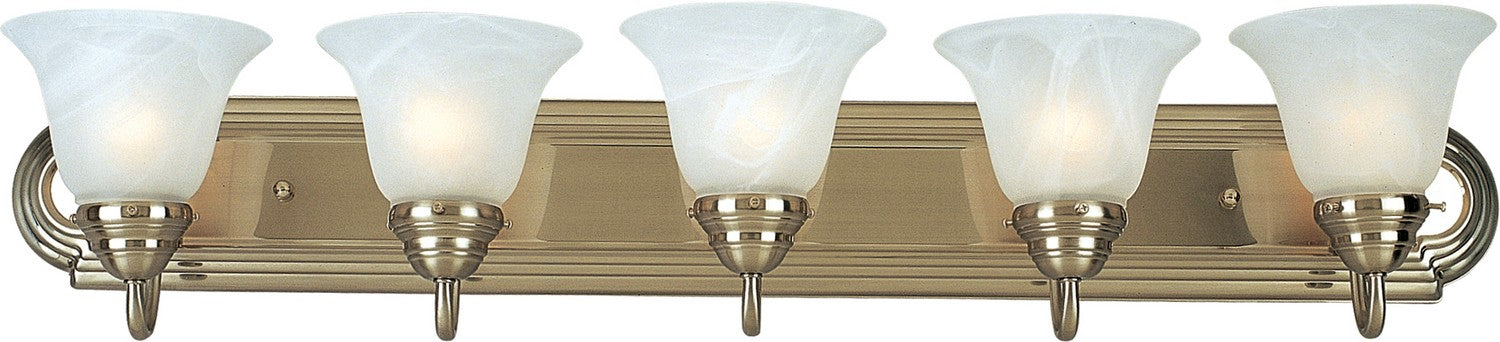 Maxim - 8015MRSN - Five Light Bath Vanity - Essentials - 801x - Satin Nickel
