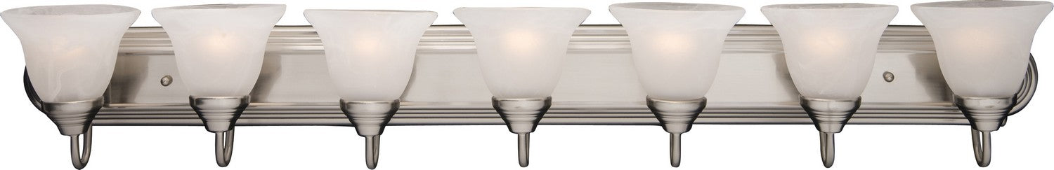 Maxim - 8016MRSN - Seven Light Bath Vanity - Essentials - 801x - Satin Nickel