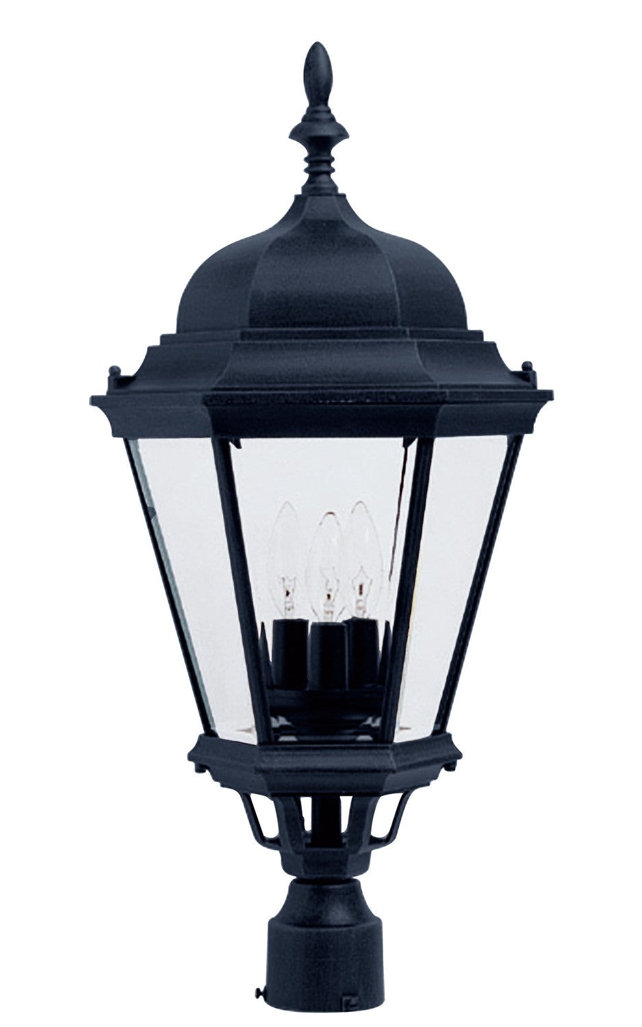 Maxim - 1007BK - Three Light Outdoor Pole/Post Lantern - Westlake - Black