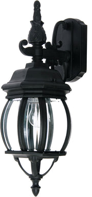 Maxim - 1030BK - One Light Outdoor Wall Lantern - Crown Hill - Black