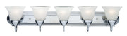 Maxim - 8015MRPC - Five Light Bath Vanity - Essentials - 801x - Polished Chrome