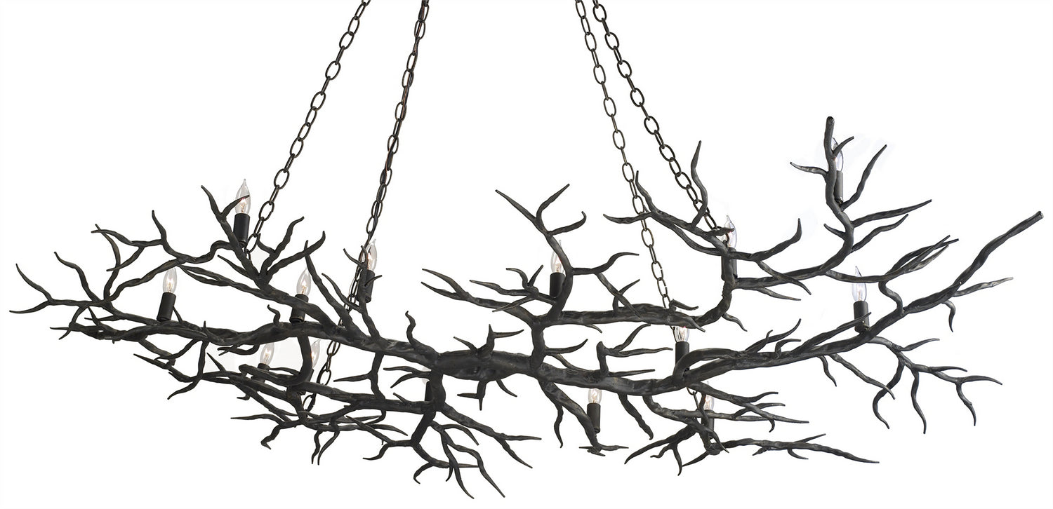 Currey and Company - 9007 - 14 Light Chandelier - Rustic Bronze