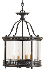 Currey and Company - 9045 - Four Light Lantern - French Black