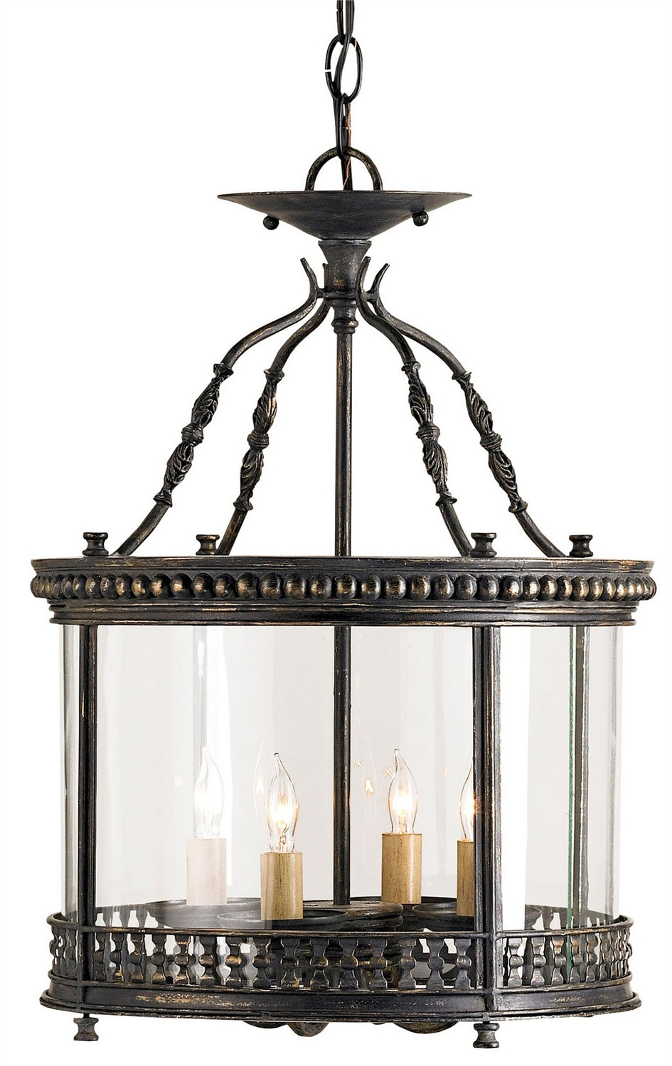 Currey and Company - 9045 - Four Light Lantern - French Black