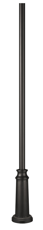 Hinkley - 6808BK - 8' Surface Mount Post - 8ft Post with Decorative Base - Black