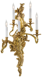 Metropolitan - N2195-L - Five Light Wall Sconce - Metropolitan Family - Aged French Gold
