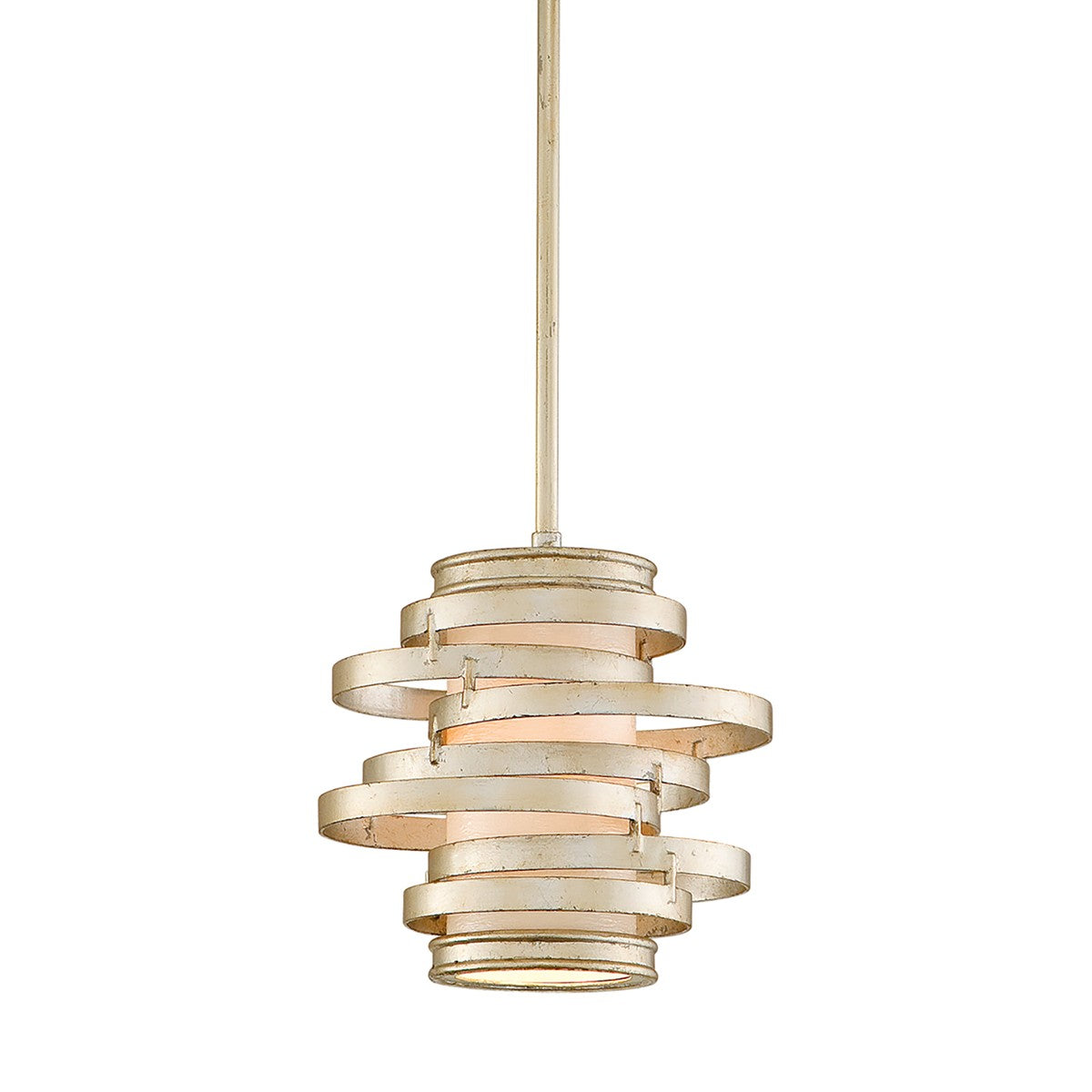Corbett Lighting - 128-41-WSL - One Light Pendant - Vertigo - Warm Silver Leaf