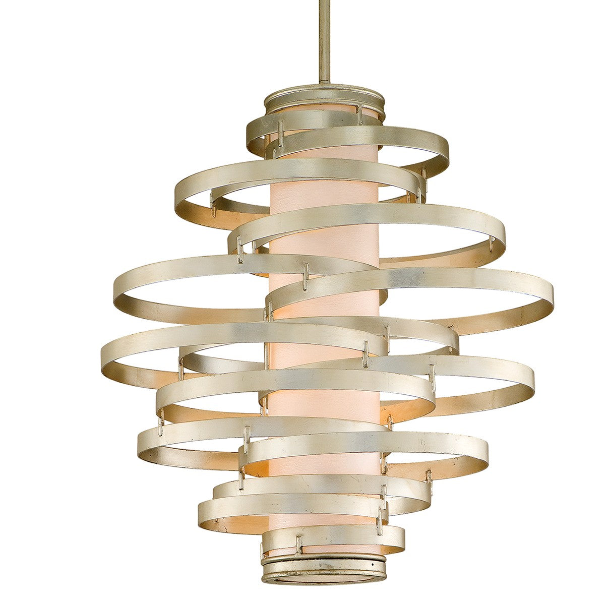 Corbett Lighting - 128-44 - Four Light Chandelier - Vertigo - Modern Silver Leaf