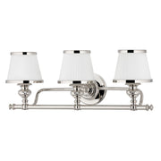 Hudson Valley - 2003-PN - Three Light Bath Bracket - Milton - Polished Nickel