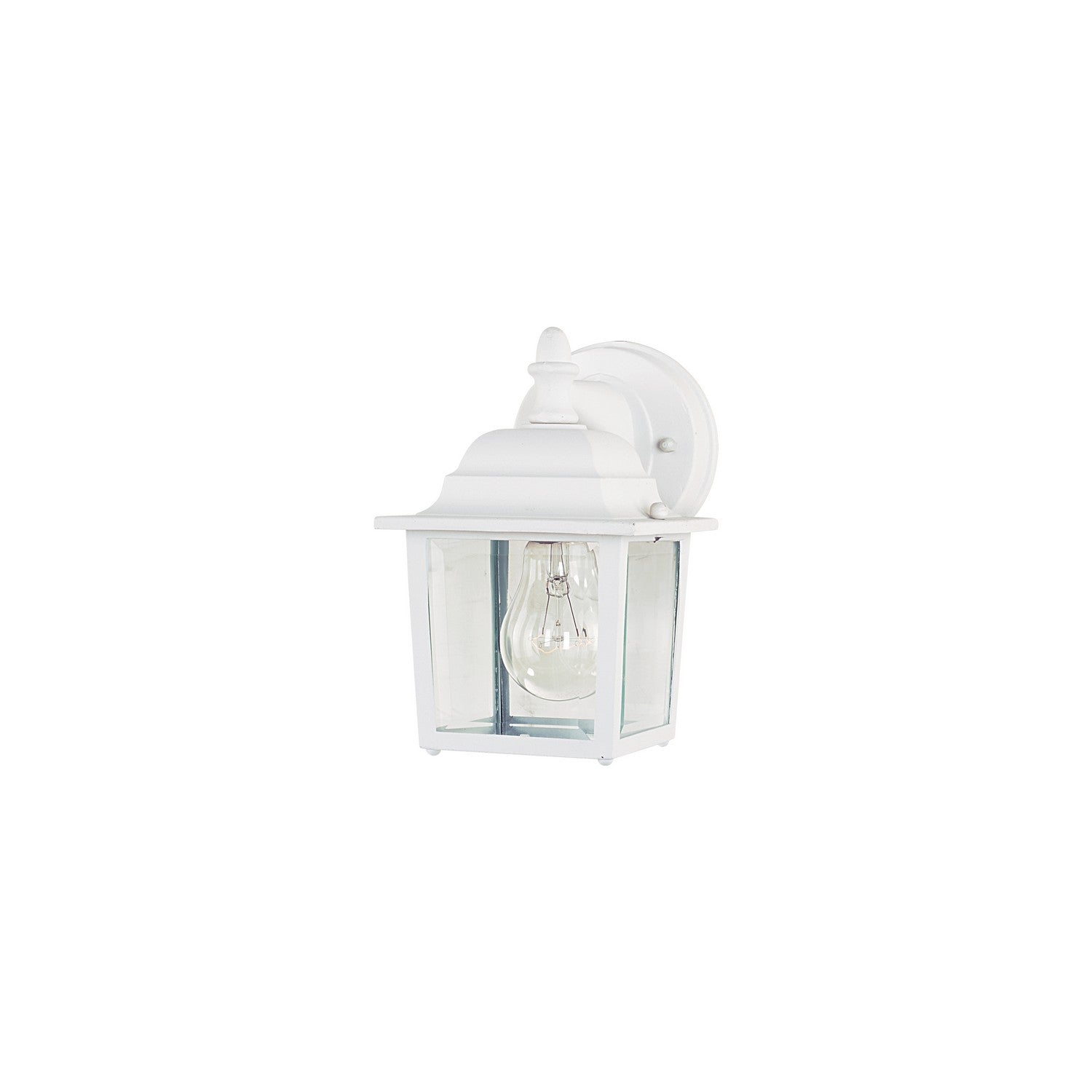 Maxim - 1025WT - One Light Outdoor Wall Lantern - Builder Cast - White