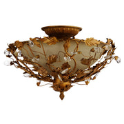 Maxim - 2859EG - Three Light Semi-Flush Mount - Elegante - Etruscan Gold