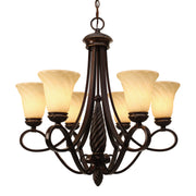 Golden - 8106-6 CDB - Six Light Chandelier - Torbellino - Cordoban Bronze