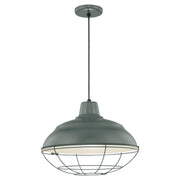 Millennium - RWHC17-SG - One Light Pendant - R Series - Satin Green