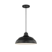Millennium - RWHC14-SB - One Light Pendant - R Series - Satin Black