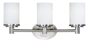 Maxim - 9053SWSN - Three Light Bath Vanity - Cylinder - Satin Nickel