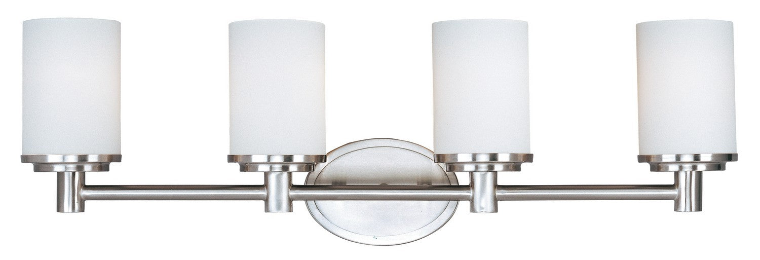 Maxim - 9054SWSN - Four Light Bath Vanity - Cylinder - Satin Nickel