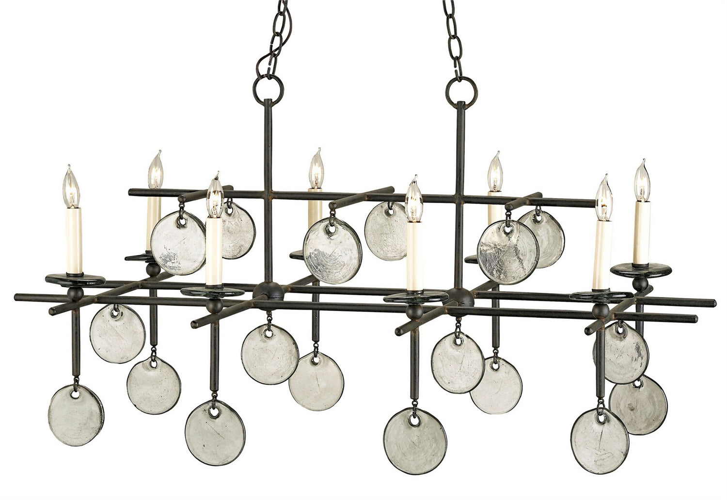 Currey and Company - 9124 - Eight Light Chandelier - Old Iron