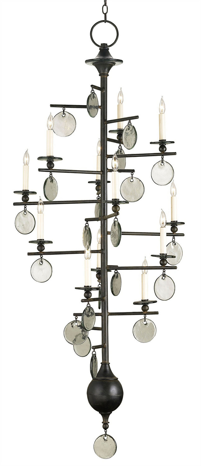 Currey and Company - 9125 - 12 Light Chandelier - Old Iron