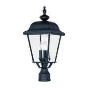 Maxim - 3008BK - Three Light Outdoor Pole/Post Lantern - Builder Cast - Black
