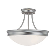 Capital Lighting - 2037MN - Three Light Semi Flush Mount - Hansen - Matte Nickel