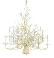 Currey and Company - 9188 - 12 Light Chandelier - White Coral/Natural Sand