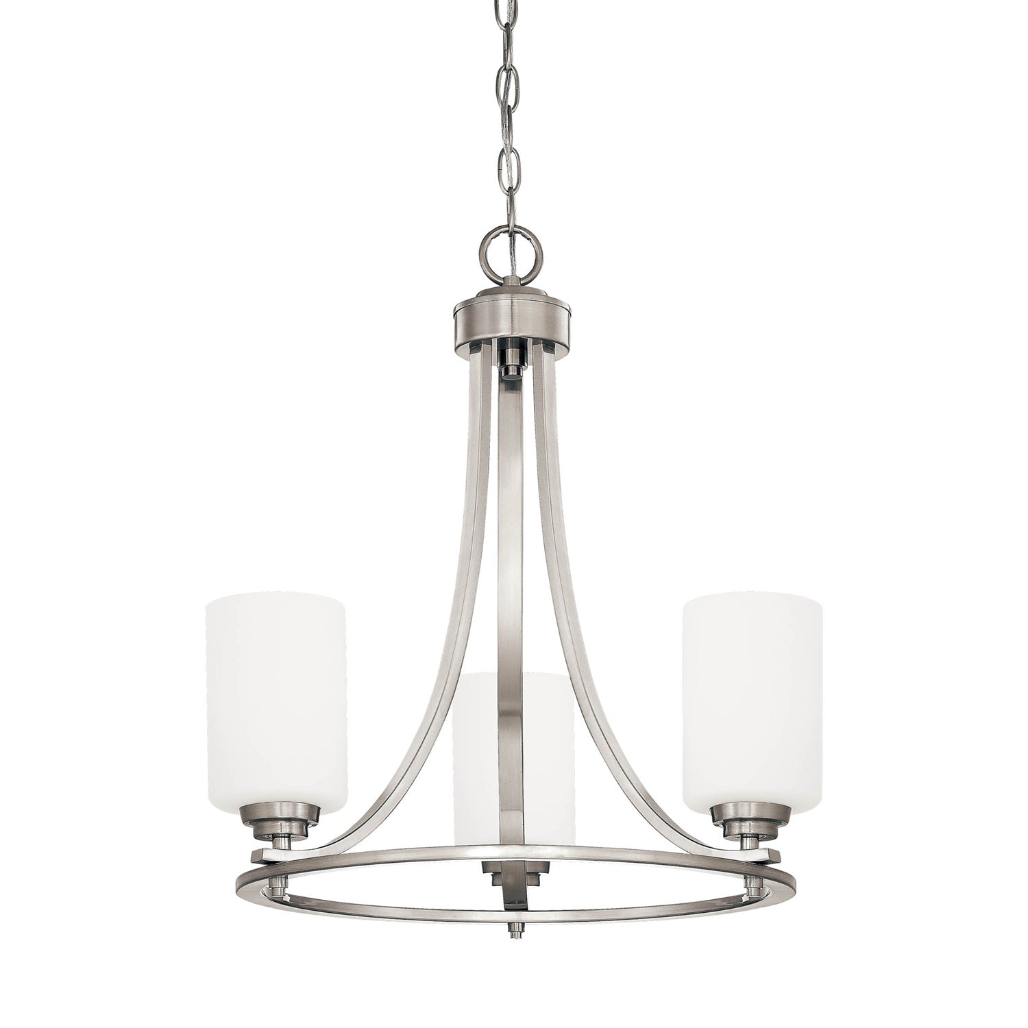 Millennium - 7253-SN - Three Light Chandelier - Bristo - Satin Nickel