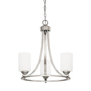 Millennium - 7253-SN - Three Light Chandelier - Bristo - Satin Nickel