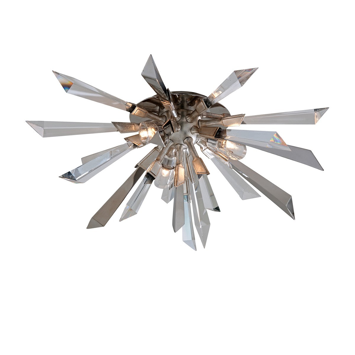 Corbett Lighting - 140-33 - Three Light Flush Mount - Inertia - Silver Leaf