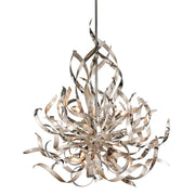 Corbett Lighting - 154-46 - Six Light Chandelier - Graffiti - Silver Leaf Polished Stainless