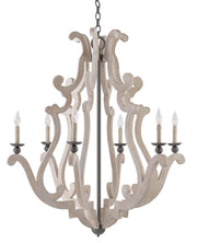 Currey and Company - 9636 - Six Light Chandelier - Portland/Old Iron