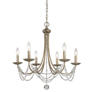 Golden - 7644-6 GA - Six Light Chandelier - Mirabella - Golden Aura