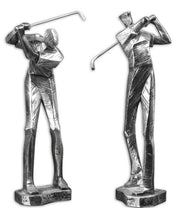 Uttermost - 19675 - Sculpture, Set/2 - Practice Shot - Silver w/Matte Black Glaze