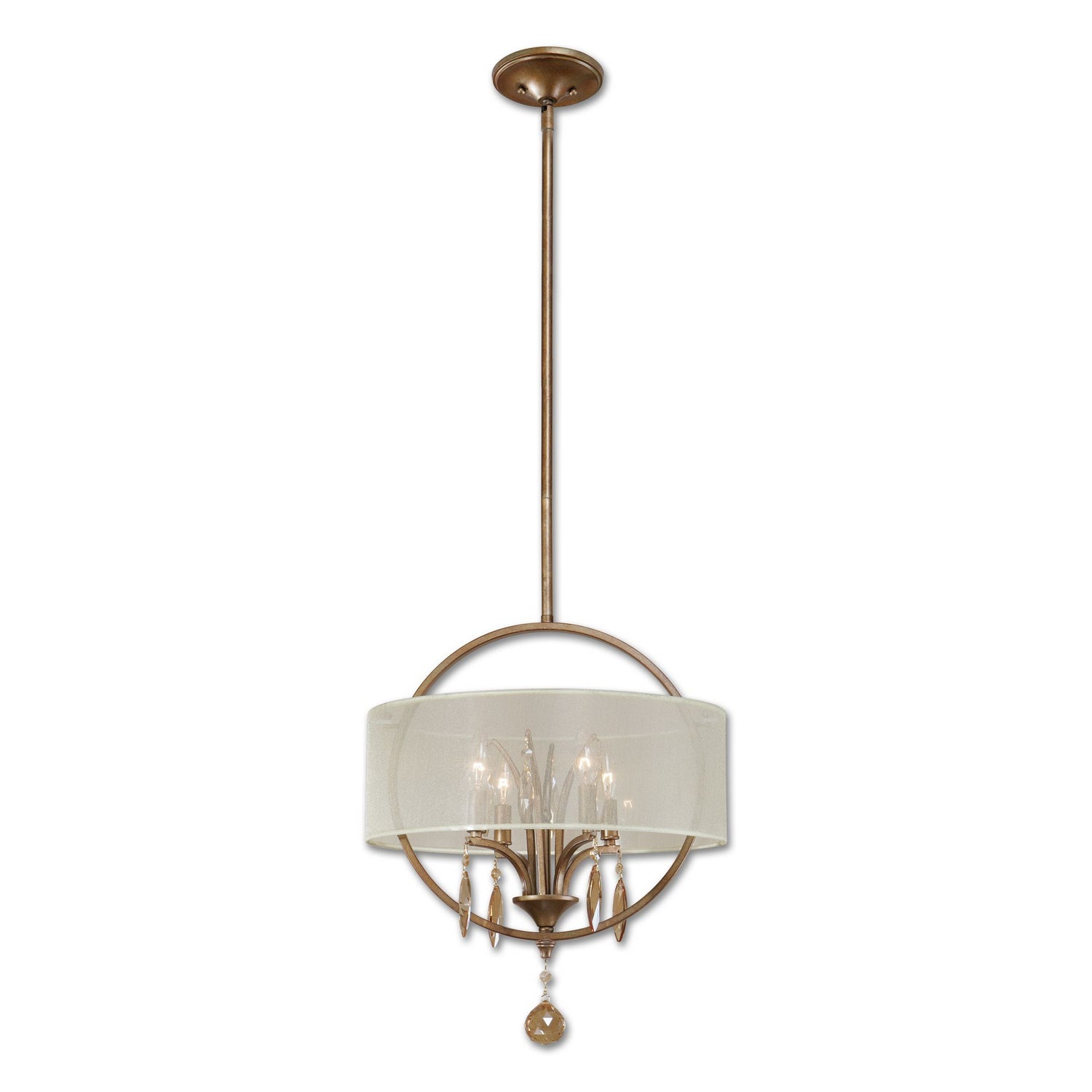 Uttermost - 21962 - Four Light Pendant - Alenya - Burnished Gold Metal
