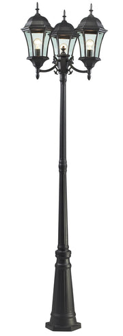 Z-Lite - 522MP3-BK - Three Light Outdoor Post Mount - Wakefield - Black