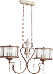 Quorum - 6552-6-56 - Six Light Island Pendant - La Maison - Manchester Grey|Rust Accents