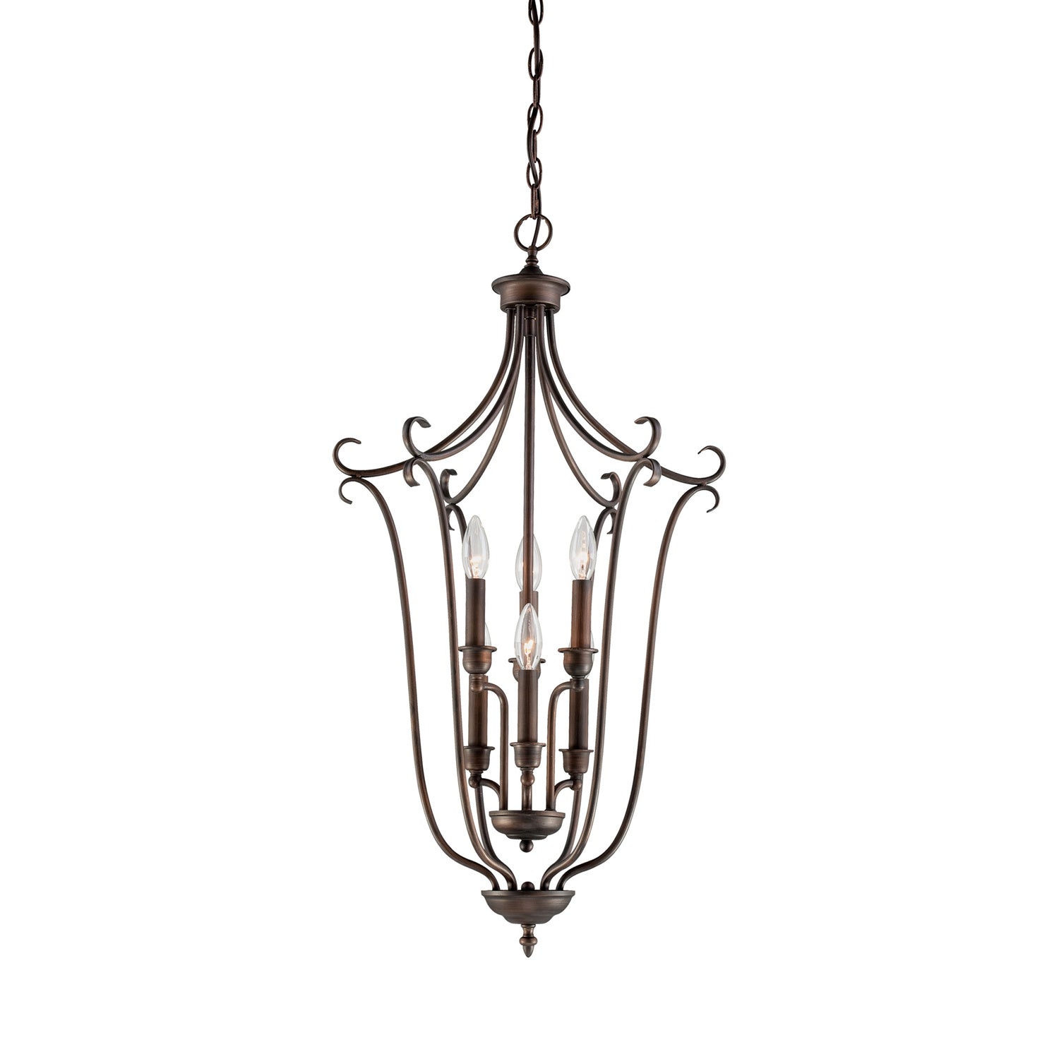 Millennium - 1336-RBZ - Six Light Pendant - Fulton - Rubbed Bronze
