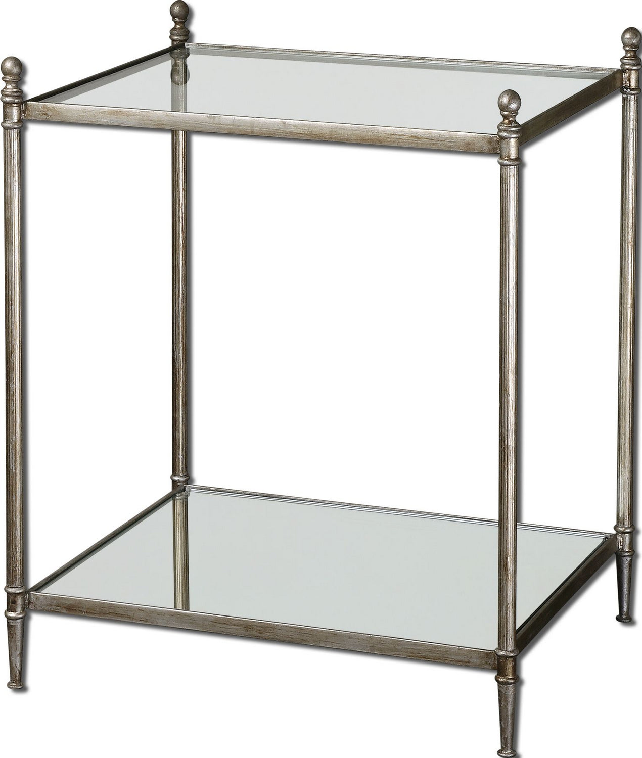 Uttermost - 24282 - End Table - Gannon - Antiqued silver leaf
