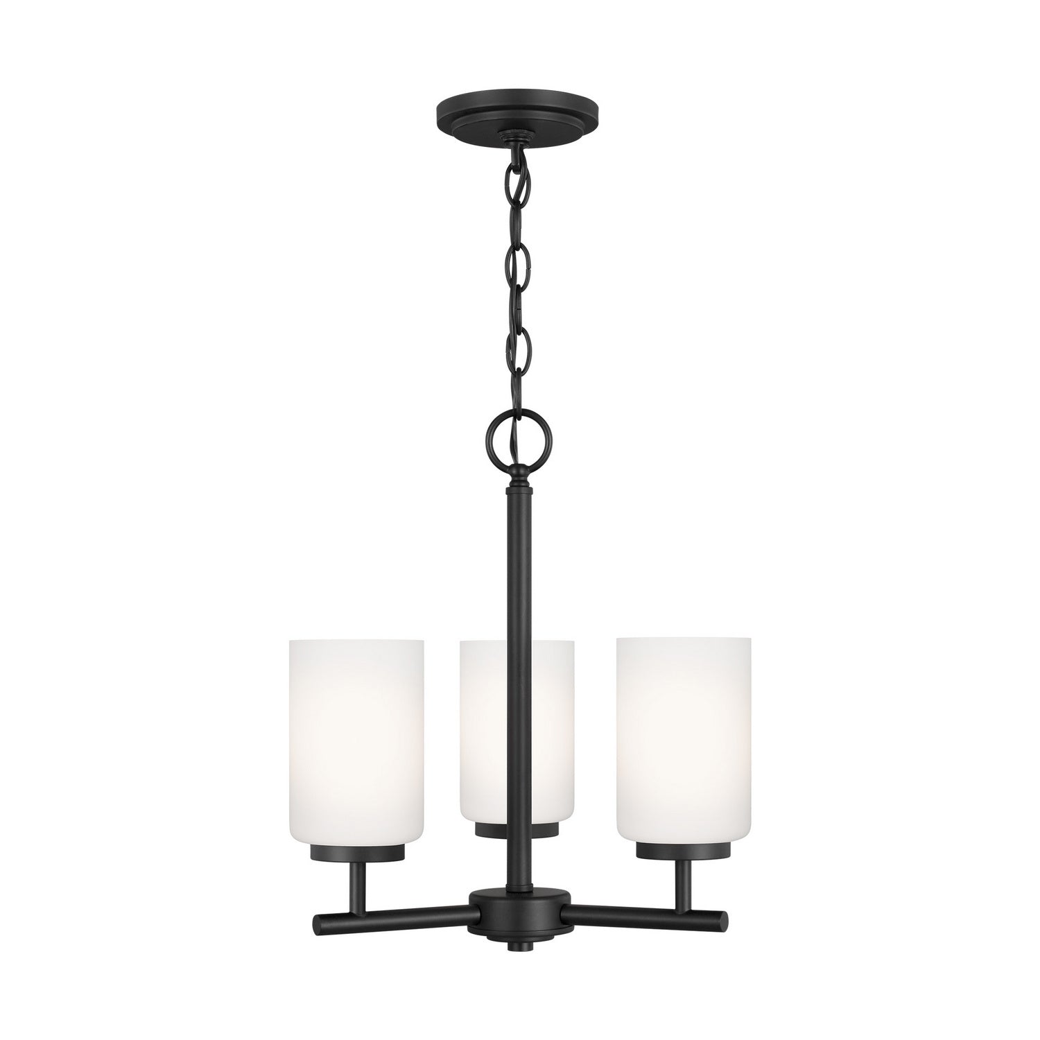 Generation Lighting - 31160-112 - Three Light Chandelier - Oslo - Midnight Black