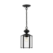 Generation Lighting - 6008-12 - One Light Outdoor Semi-Flush Convertible Pendant - Classico - Black