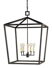 Currey and Company - 9871 - Five Light Lantern - Molé Black