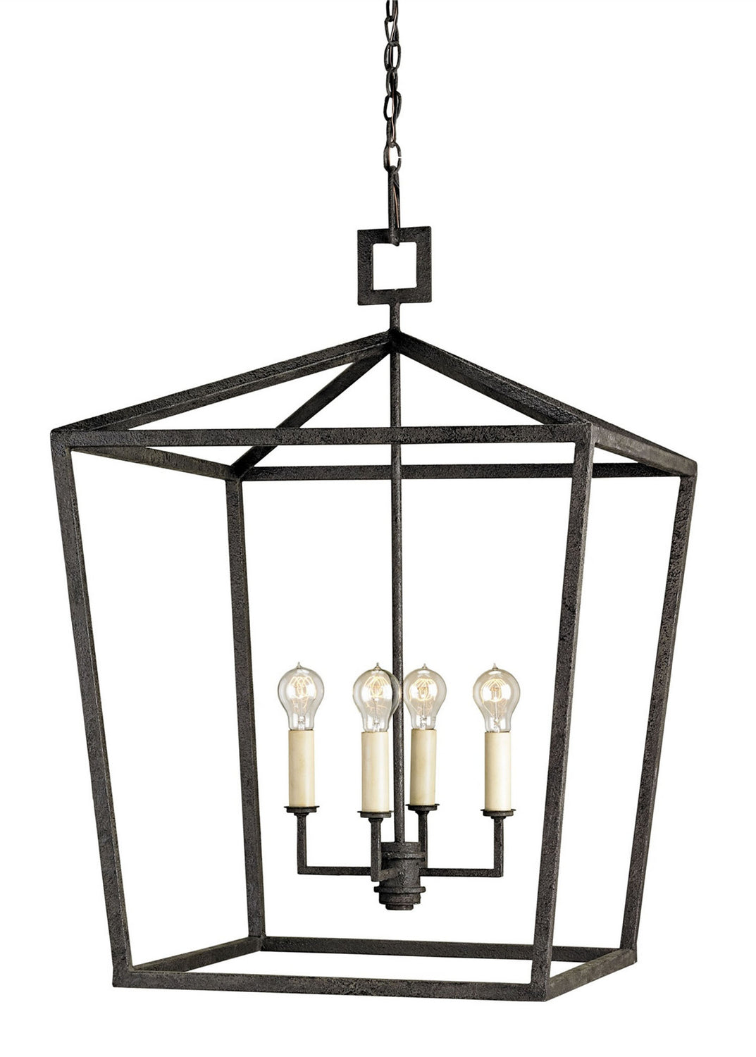 Currey and Company - 9872 - Four Light Lantern - Molé Black