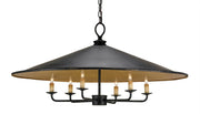 Currey and Company - 9873 - Six Light Chandelier - French Black/Contemporary Gold
