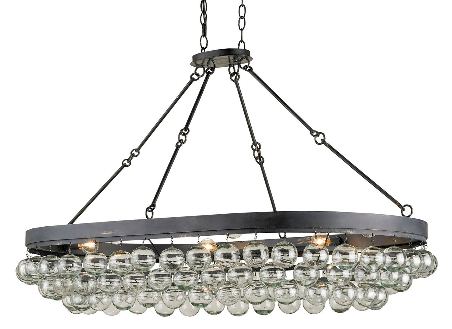 Currey and Company - 9888 - Six Light Chandelier - French Black