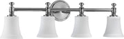 Quorum - 5122-4-14 - Four Light Vanity Light - 5122 Satin Opal Vanities - Chrome