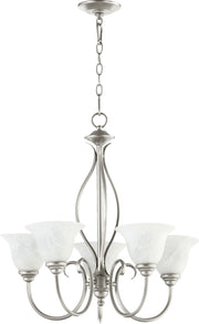 Quorum - 6010-5-64 - Five Light Chandelier - Spencer - Classic Nickel