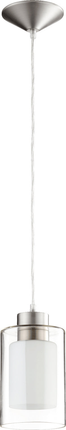 Quorum - 882-165 - One Light Pendant - Cameron - Satin Nickel|Clear|White