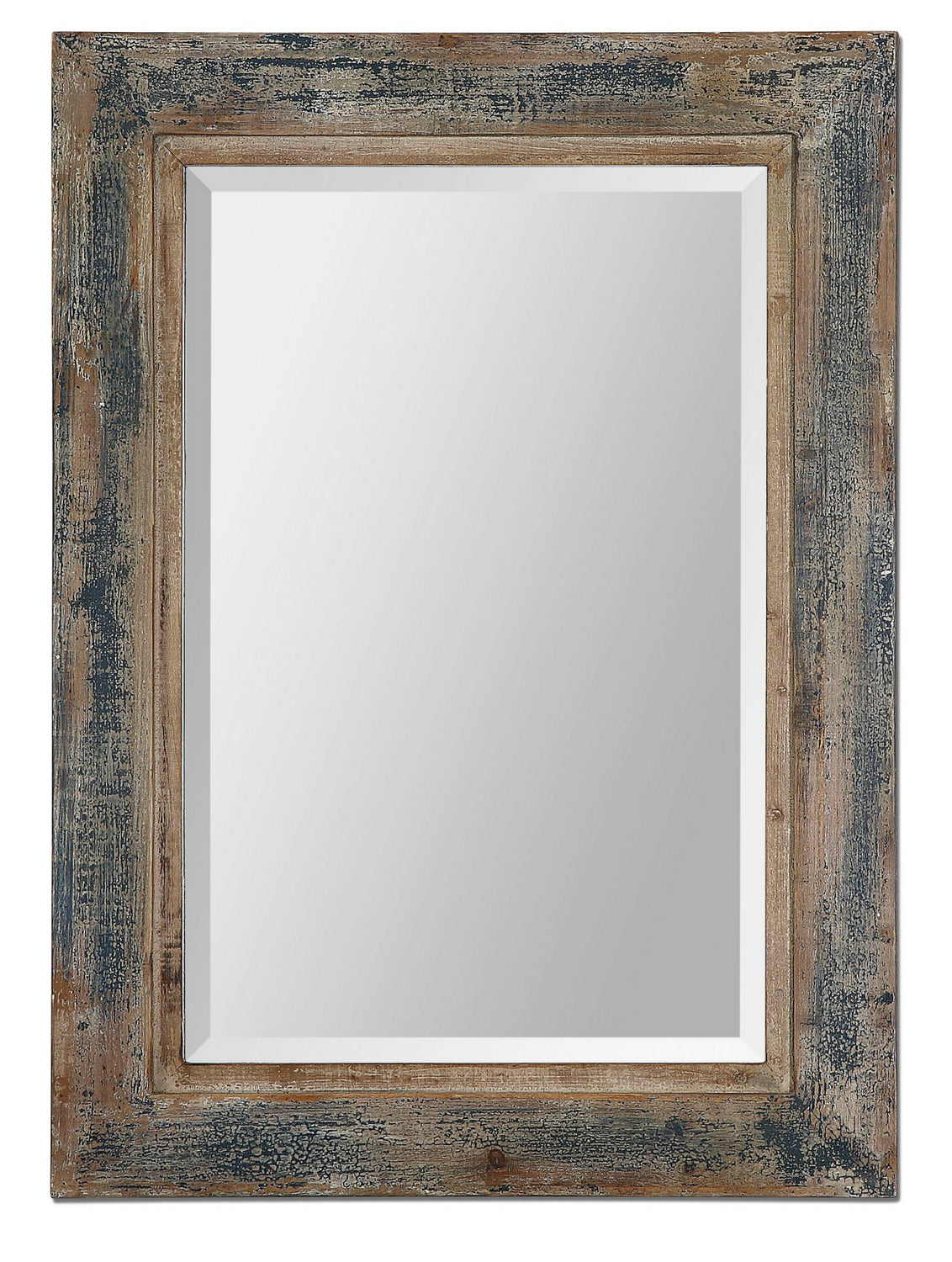 Uttermost - 13829 - Mirror - Bozeman - Blue w/Aged Wood Undertone