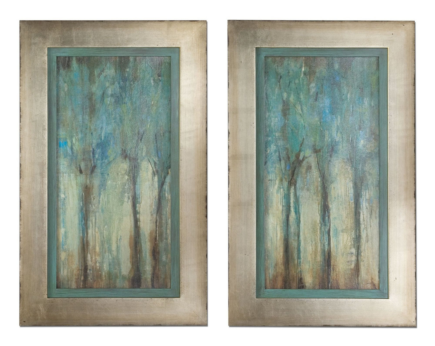 Uttermost - 41410 - Wall Art - Whispering Wind - Silver Leaf w/Heavy Champagne